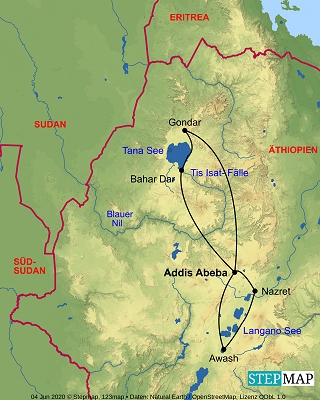 Route Äthiopien <c>stepmap