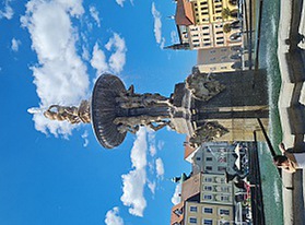 Samson-Brunnen in Budweis